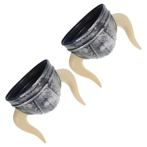 OATIPHO 2 Stück Ox Horn Hut Wiederverwendbar Leichtes Material Party Kopfschmuck Cosplay Halloween Kostüm Zubehör Für Mottoparty Bühnenauftritte von OATIPHO