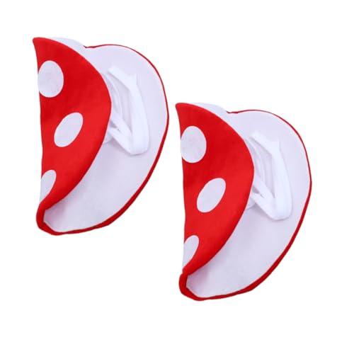 OATIPHO 2 Stück Rote Pilzhüte für Erwachsene Leichter Atmungsaktiver Französischer Pilz Beret mit Verspieltem Design Vielseitig für Kostüme Partys Halloween und Themenveranstaltungen von OATIPHO