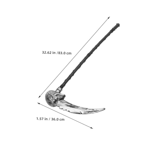 OATIPHO 2 Stück Teiliges Verstellbares Halloween Cosplay Requisite für Erwachsene Leichter Sicherer Reaper Scythe Prop für Festival und Partydekoration von OATIPHO