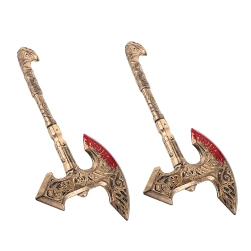 OATIPHO 2 Stück Teiliges Vikingskostüm Axt Leichter Langlebiger Kunststoff Halloween Axt Requisite Vielseitiges Mittelalter Cosplay Zubehör für Herren Verkleidungspartys von OATIPHO