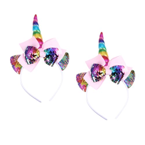 OATIPHO 2 Stücke Katzenohren Haarreif mit Schleife und Einhornmotiv Bunte Kopfband Dekoration für Cosplay Partys und Fotosessions OATIPHO 2 Stücke Katzenohren Haarreif mit Schleife und Einhornmotiv Bunte Kopfband Dekoration für Cosplay Partys und Fotosessions von OATIPHO