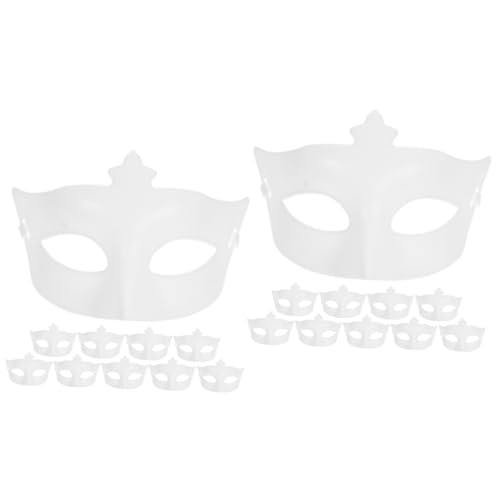 OATIPHO 20 Stk Halloween-Maske diy face mask halloween maske Kostümmaske leere maske für DIY Cosplay-Maske bilden Bodenplatte Kleidung Gesichtsmaske Make-up-Kostüm-Requisiten Plastik Weiß von OATIPHO