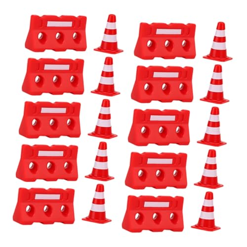 OATIPHO 20st Simulationsrequisiten Für Straßensperren Sicherheitskegel Verkehrskegelschild Straßensperrzaun Straßenwarnspielzeug Verkehrszeichen-Spielzeug Plastik Straßenschild Kind Mini von OATIPHO