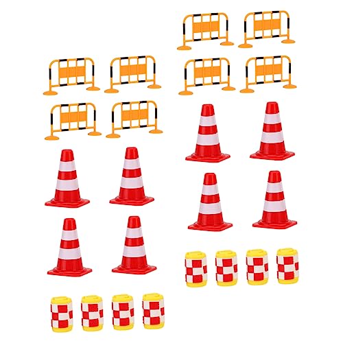 OATIPHO Verbesserung des Sicherheitsbewusstseins 24-teiliges Verkehrskegel-Spielzeug Für Kinder Simulation Von Verkehrszeichen Für Frühes Transportlernen von OATIPHO