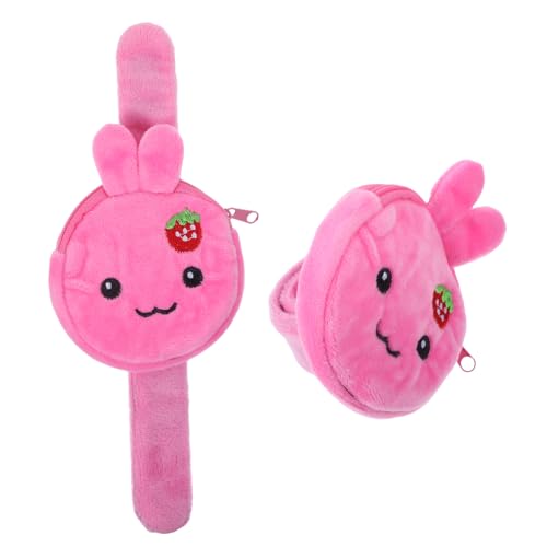 OATIPHO 2St Geldbörse aus Pappa-Ring Hase Tier Hug Slap Armband Cartoon-Slap-Band Spielzeug Armbänder Partygeschenke für Kinder Schlagarmband niedlich Papa-Kreis Pat-Ring Schmuck von OATIPHO