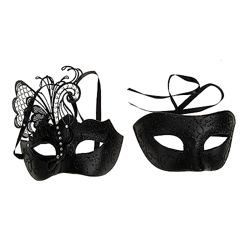 OATIPHO 2St Maskerade DIY- Handwerksmasken Film the hallow halloween mitgebsel kleider deko Halloween-Frauenmasken Halloween-Party- Eisen Black von OATIPHO