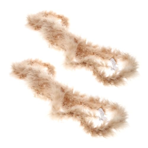 OATIPHO 2St Türkei-Tops Sturdy kostüm Accessoires schöning Fluffy Boa-Schal Langer Kronleuchter Party Bekleidungszubehör Federboa-Dekor Hochzeit schmücken Haushaltsprodukte Truthahnfedern von OATIPHO