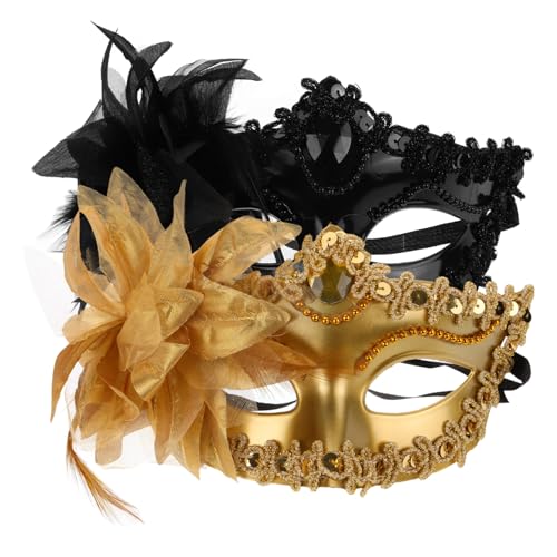 OATIPHO Maskenball Maske Damen 2st Halbe Gesichtsmaske Faschingsmaske Halloween Maske Cosplay-maske Halloween-maske Maskerade Maske Frauen Halloween Deko Karnevalsmaske Prop Kostüm Party Maske Plastik von OATIPHO