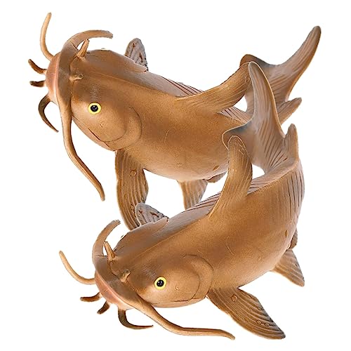 OATIPHO 2St simulierter Wels gefälschte Fischdekorationen Fischimitat als Spielzeug Kinderspielzeug Ornament künstliches Welsmodell gefälschtes Fischspielzeug frisches Wasser Statue PVC von OATIPHO