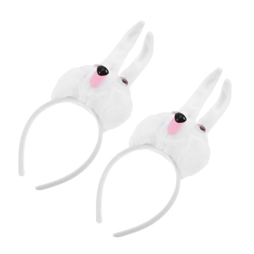 OATIPHO 2Stücke Plüsch Haarbänder mit Hasenohren Weiche und Bequeme Kopfbedeckungen für Ostern Bühnenauftritte und Alltägliches Vielseitig Einsetzbar und Langlebig von OATIPHO