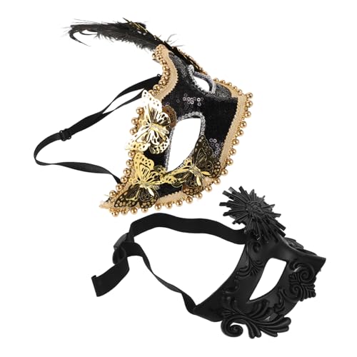 OATIPHO 2pcs Frauenkostümmasken Vintage Antique Masken Abend Prom Ballmasken Für Abschlussball Und Venezianische Maskerade Party Prom Ball Kostüm OATIPHO 2pcs Frauenkostümmasken Vintage Antique Masken Abend Prom Ballmasken Für Abschlussball Und Venezianische Maskerade Party Prom Ball Kostüm von OATIPHO