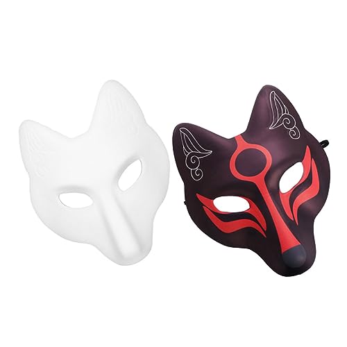 OATIPHO 2St tiermaske tier masken karnevalsmasken kostüm masken -Kostümmaske Maskerade-Masken Masken für Maskerade Kostümzubehör klassisch Requisiten Japan bilden Gesichtsmaske Leder von OATIPHO