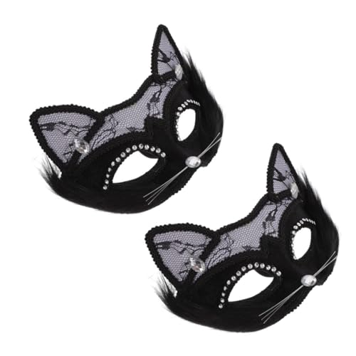 OATIPHO 2st Maskerade Maske Katzenmasken Strass-katzenmaske Bausatz Kostüm Wolf Halloween Wimperntusche Pelzige Maske Party Maske Katze Maskerade Für Maskerade-maske Für Paare Pvc Black OATIPHO 2st Maskerade Maske Katzenmasken Strass-katzenmaske Bausatz Kostüm Wolf Halloween Wimperntusche Pelzige Maske Party Maske Katze Maskerade Für Maskerade-maske Für Paare Pvc Black von OATIPHO