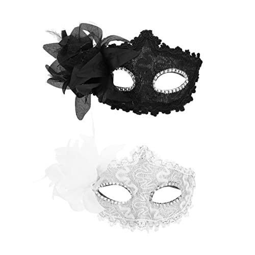 OATIPHO 2st Rosenprinzessin Maske Maskerade Halbmasken Party Maskerade Maske Halbe Gesichtsmaske Halloween-maskerade-masken Stütze Halloween-katzenmasken Party Frauenkostüm Plastik von OATIPHO