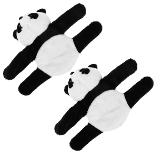 OATIPHO 2st Slap-band-spielzeug Panda-slap-armband Schlagarmband Fürs Handgelenk Handgelenkumarmungen Tiere Ohrfeigenarmband Für Kinder Tierarmband Gefüllte Reisen Schmuck Füllung Plüsch von OATIPHO