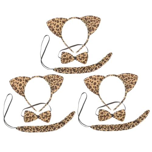 OATIPHO 3 Sätze Katzenohren Haarreif Set für Teiliges Kostüm Fliege für Cosplay und Karneval Langlebig und Bequem für Jungen von OATIPHO