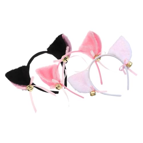 OATIPHO 3 Stck. Katzenohren Haarreif Teiliges mit Glöckchen Süßes Cosplay Stirnband für Kostümpartys Karneval und Spezielle Anlässe von OATIPHO