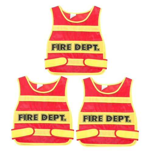 OATIPHO 3 Stück Teiliges Feuerwehrmann Kostüm Weiche Atmungsaktive Feuerwehrweste für Rollenspiele Kreativitätsförderung und Soziale Entwicklung bei Fasching Geburtstagen und OATIPHO 3 Stück Teiliges Feuerwehrmann Kostüm Weiche Atmungsaktive Feuerwehrweste für Rollenspiele Kreativitätsförderung und Soziale Entwicklung bei Fasching Geburtstagen und von OATIPHO