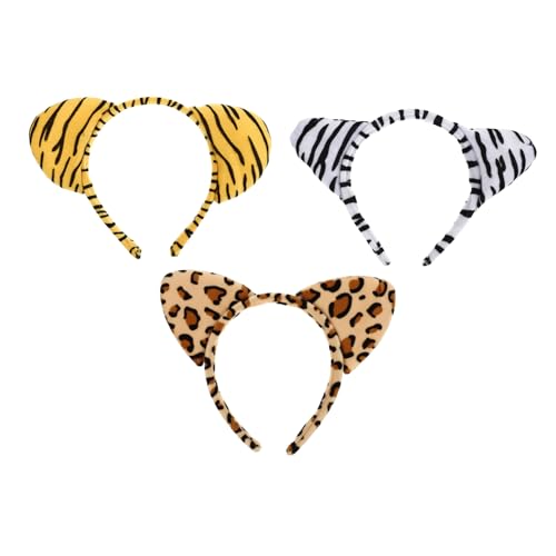 OATIPHO 3 Stück Teiliges Plüsch Haarband mit Tierohren für Lustige Cartoon Kopfbedeckungen für Partys Cosplay und Fotoshootings Leopard Zebra Tiger OATIPHO 3 Stück Teiliges Plüsch Haarband mit Tierohren für Lustige Cartoon Kopfbedeckungen für Partys Cosplay und Fotoshootings Leopard Zebra Tiger von OATIPHO
