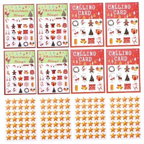 OATIPHO 37St Weihnachts-Bingo Karten für Partyspiele Weihnachts-Winter-Bingo-Karten interaktive Spiele Dimensions Bingo zum Spaß Bingo-Spiele Weihnachten Spielkarte Spielset Papierstau von OATIPHO