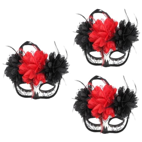 OATIPHO 3St Maskerade Maske halloween kostüm halloween Maskerade Kostüm Gesichtsbedeckung tag der toten maske Hälfte Maskerade-Maske Tag der Toten -Maske bilden Geistermaske von OATIPHO