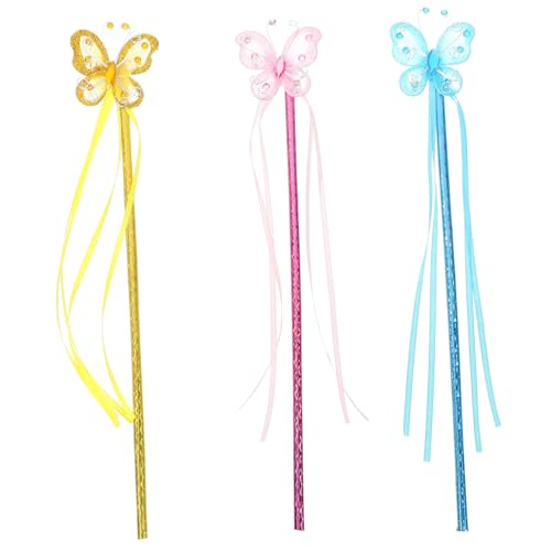 OATIPHO 3St Schmetterlings-Feenstab Feenflügel rosa Lametta goldene Vorhänge Schleife Neuheit Feenstab Zauberstäbe für dekorative Hexenstäbe Kinderfeenstöcke Pailletten OATIPHO 3St Schmetterlings-Feenstab Feenflügel rosa Lametta goldene Vorhänge Schleife Neuheit Feenstab Zauberstäbe für dekorative Hexenstäbe Kinderfeenstöcke Pailletten von OATIPHO