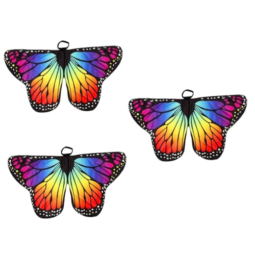OATIPHO 3St Schmetterlings- -Schal leuchtumhang Leuchtender Umhang Kleidung Schmetterlingskostüm für Damen Schmetterlingsmantel Cosplay Leistungsrequisiten Zubehör schmücken rotieren von OATIPHO