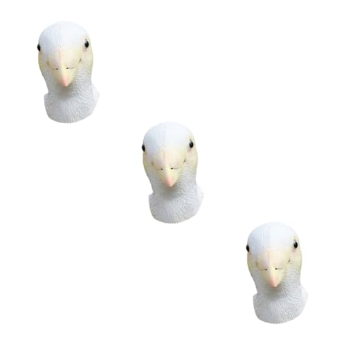 OATIPHO 3St weiße Taubenmaske Erwachsene Latex fr Herrenbekleidung Taube Cosplay Requisiten Tier Taubenhut Maskerade-Maske Vollgesichtsmaske Halloween-Party-Maske lustig Kopfbedeckung Mann von OATIPHO