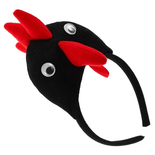 OATIPHO 3d-hahn-stirnband Tierkostüm Hühnerhaarband Hühnerstirnband Für Cosplay Hühnerhüte Für Erwachsene Tierhaar-accessoire Hühnerkostüm Hahn Hut Plüsch Black von OATIPHO