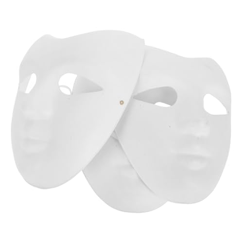 OATIPHO Halloween Maske Blanko Masken Weiß Zellstoff Masken Für Gruselig Schlicht Weiß von OATIPHO