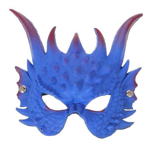 OATIPHO 4 Stück Drachenmaske Anziehmaske Dino Tierkopfmaske Partymasken Für Frauen 3d-drache Venezianische Masken Für Frauen Maskenball Maske Schädel Halloween Fräulein Pu Blauer Drache von OATIPHO