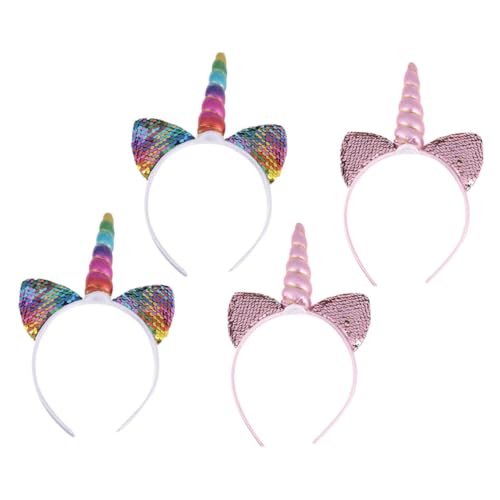 OATIPHO 4 Stück Einhorn Haarreifen für Bunte Cartoon Stirnbänder für Partys und Kostüme Leicht und Bequem mit Kreativem Design für Unvergessliche OATIPHO 4 Stück Einhorn Haarreifen für Bunte Cartoon Stirnbänder für Partys und Kostüme Leicht und Bequem mit Kreativem Design für Unvergessliche von OATIPHO