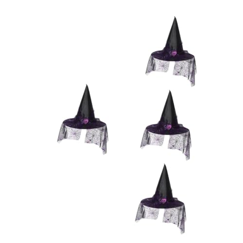 OATIPHO 4 Stück Hexen Hut Stilvoller Halloween-hut Kreativer Hexenhut Halloween-hüte Halloween-frauenhut Kostüm Hexenhut Zaubererhut Männer Geschmeidiger Hexenhut Violett Polyester OATIPHO 4 Stück Hexen Hut Stilvoller Halloween-hut Kreativer Hexenhut Halloween-hüte Halloween-frauenhut Kostüm Hexenhut Zaubererhut Männer Geschmeidiger Hexenhut Violett Polyester von OATIPHO