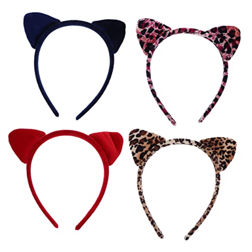 OATIPHO 4 Stück Katzenohren Haarreif Teiliges Leopard Stirnband für Party Halloween und Cosplay Weiches und Langlebiges Zubehör OATIPHO 4 Stück Katzenohren Haarreif Teiliges Leopard Stirnband für Party Halloween und Cosplay Weiches und Langlebiges Zubehör von OATIPHO