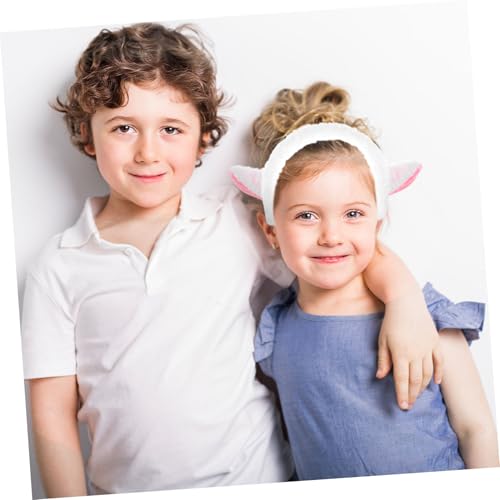 OATIPHO 4 Stück Lamm Stirnband Plüsch Schafohren Weiches Tierkostüm Accessoire Party Geburtstag Cosplay Kopfschmuck Niedlich Komfortabel von OATIPHO