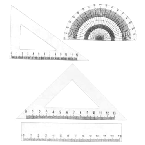 OATIPHO 4 Stück Miniatur-Kunststofflineal Puppenschulzubehör Puppenhaus Mini-Lineale Modelle Miniaturlineal für Puppen Miniatur-Lineal-Dekor Baby schmücken Messlineal Lieferungen von OATIPHO