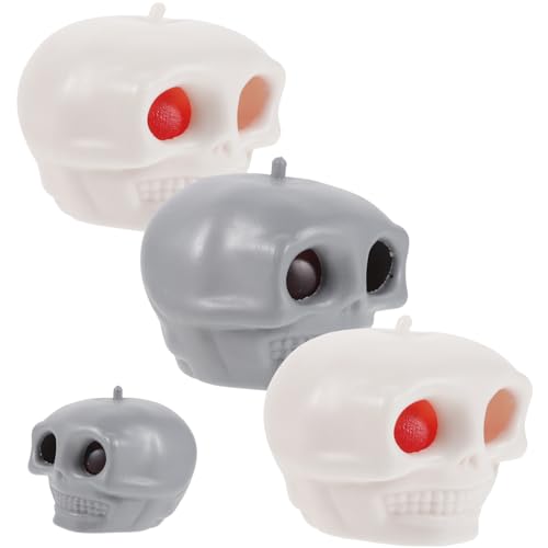 OATIPHO 4 Skull-Pinch-Musik Aufklappbares Totenkopf-Spielzeug Halloween- -Korb kinderspielzeug Spielzeug für Kinder Halloween-Spielzeug Spielset für Kinder sensorisches Spielzeug von OATIPHO