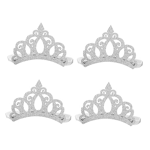 OATIPHO 4 Stück Teiliges Krone Haarband für Mädchen Silberschimmernde Geburtstagskrone Fotokopfschmuck Elastisches Design für Partys und Familienfotos OATIPHO 4 Stück Teiliges Krone Haarband für Mädchen Silberschimmernde Geburtstagskrone Fotokopfschmuck Elastisches Design für Partys und Familienfotos von OATIPHO