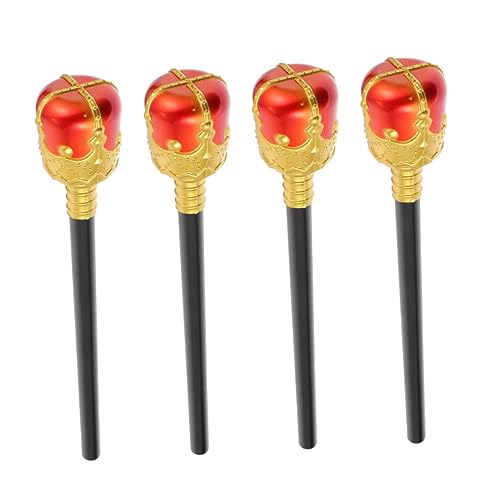 OATIPHO 4 Stück Zauberstab Halloween Party für kinderknallzeug cosplays Kid Toys Krone und Halloween-Lichter dekoratives König Cosplay-Zubehör Plastik von OATIPHO