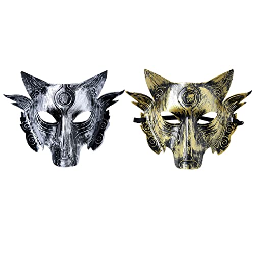 OATIPHO 4 Stück halloween-wolf-maske wolf-vollkopfmaske halloween-wolfskopf hochzeitsgeschenke halloween-tiermasken vollkopf-wolfsmaske halbe wolfsmaske Dicker Schnitt Requisiten von OATIPHO