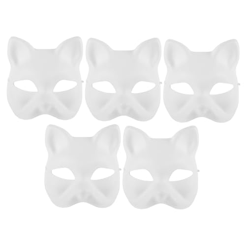 OATIPHO Maske Katze Diy 5 Stk Party-maske Unbemalte Masken Schlichte Weiße Maske Katzenmaske Für Masken Katze Papiermasken Tiermaske Leere Masken Für Kostümmasken Für Katzenkostüm OATIPHO Maske Katze Diy 5 Stk Party-maske Unbemalte Masken Schlichte Weiße Maske Katzenmaske Für Masken Katze Papiermasken Tiermaske Leere Masken Für Kostümmasken Für Katzenkostüm von OATIPHO