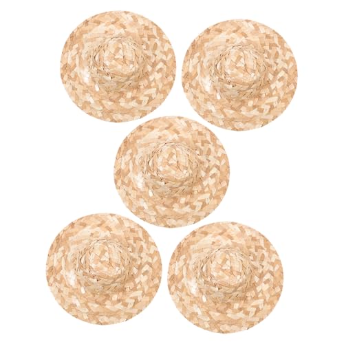 OATIPHO 5 Stück Mini Strohhüte DIY Bastelset Rustikal Geflochtene Hüte als Foto Requisiten und Puppenaccessoires für Kindergeburtstag und Dekoration OATIPHO 5 Stück Mini Strohhüte DIY Bastelset Rustikal Geflochtene Hüte als Foto Requisiten und Puppenaccessoires für Kindergeburtstag und Dekoration von OATIPHO
