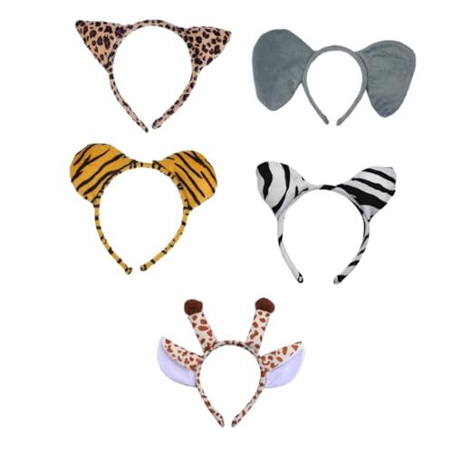OATIPHO 5 Stück Teiliges Tiermotiv Haarreif Plüschkopfband für Giraffe Zebra Tiger Leopardenmuster für Karneval und Kostümpartys OATIPHO 5 Stück Teiliges Tiermotiv Haarreif Plüschkopfband für Giraffe Zebra Tiger Leopardenmuster für Karneval und Kostümpartys von OATIPHO