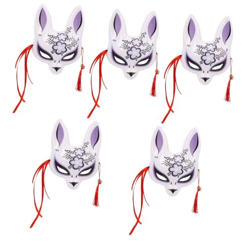 OATIPHO 5st Fuchs-dämonenmaske Tiere Maske Cosplay-maske Füchsemaske Im Japanischen Stil Fuchsmaske Für Cosplay Wiederverwendbare Maske Lustige Maske Pvc Erwachsener Fräulein Partybedarf von OATIPHO