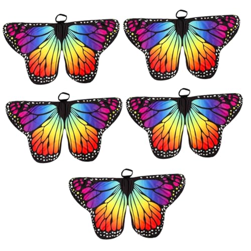 OATIPHO 5St Schmetterlings- -Schal leuchtumhang Leuchtender Umhang Kleidung Party-Umhang mit Schmetterlingsflügeln Halloweenkostüm Fee Requisiten Mantel kleiner Schmetterling Kind von OATIPHO