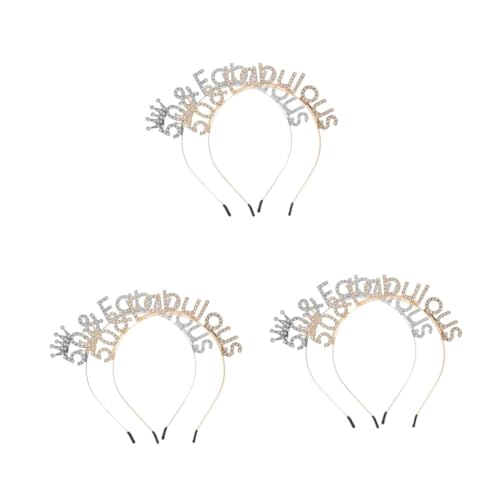 OATIPHO 6 Stck. Geburtstag Haarreif mit Strass Glitzernde Geburtstagskrone Stirnband in Gold und Silber Stilvolles Tiara Party Haarband für Damen Leichtes Tragbares Geburtstagsaccessoire von OATIPHO