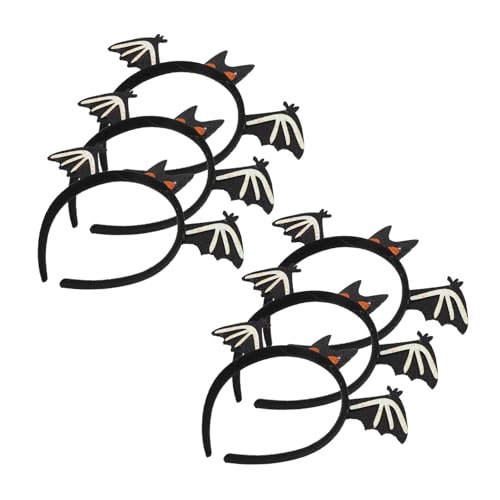 OATIPHO 6 Teiliges Halloween Fledermaus Stirnband Fledermausflügel Haarbänder – Glitzer Kopfbedeckung – Dekoratives Kostüm Haar Accessoire Für – Halloween Party Zubehör von OATIPHO