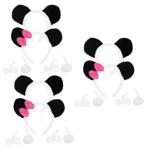OATIPHO 6sätze Panda Kostüm Zubehör Set Mit Ohren-stirnbändern Fliegen Und Schwänzen Für Cosplay-events Und Festlichkeiten Für Halloween Und Themenpartys OATIPHO 6sätze Panda Kostüm Zubehör Set Mit Ohren-stirnbändern Fliegen Und Schwänzen Für Cosplay-events Und Festlichkeiten Für Halloween Und Themenpartys von OATIPHO