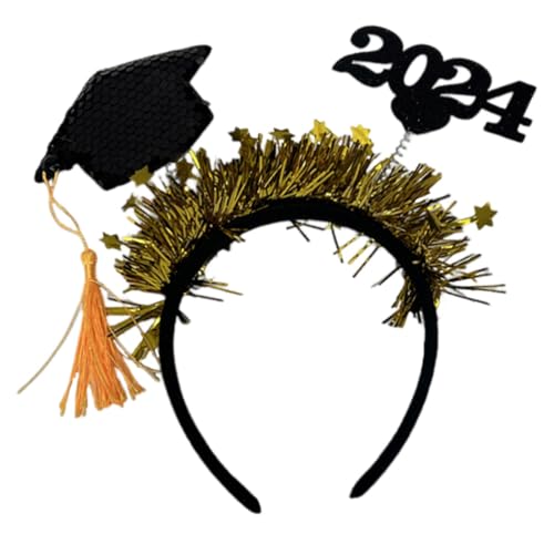 OATIPHO Abschlusshut-Stirnbänder 2024 Abschluss-Stirnbänder Lametta-Absolventenhut-Kopfbopper Abschlussfeier-Haarspangen Für 2024-Abschluss-Partygeschenke von OATIPHO