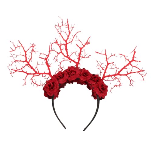OATIPHO Baumzweig Haarband mit Simulierten Blumen Rotes Cosplay Stirnband für Party Dekoration und Fotografie Vielseitig Einsetzbar Accessoire für Kostüme und Besondere Anlässe OATIPHO Baumzweig Haarband mit Simulierten Blumen Rotes Cosplay Stirnband für Party Dekoration und Fotografie Vielseitig Einsetzbar Accessoire für Kostüme und Besondere Anlässe von OATIPHO